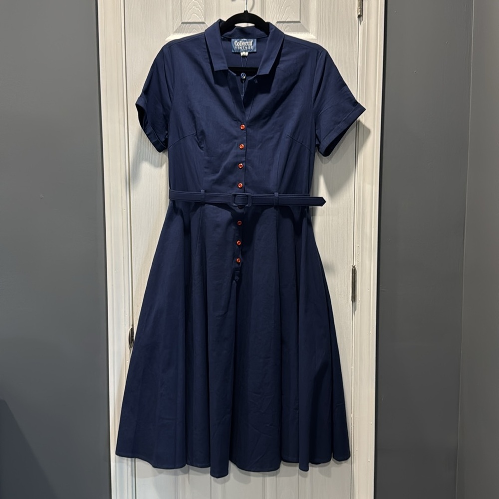 NWT Collectif Caterina Swing Dress Size Large UK 14 US 10 NEW